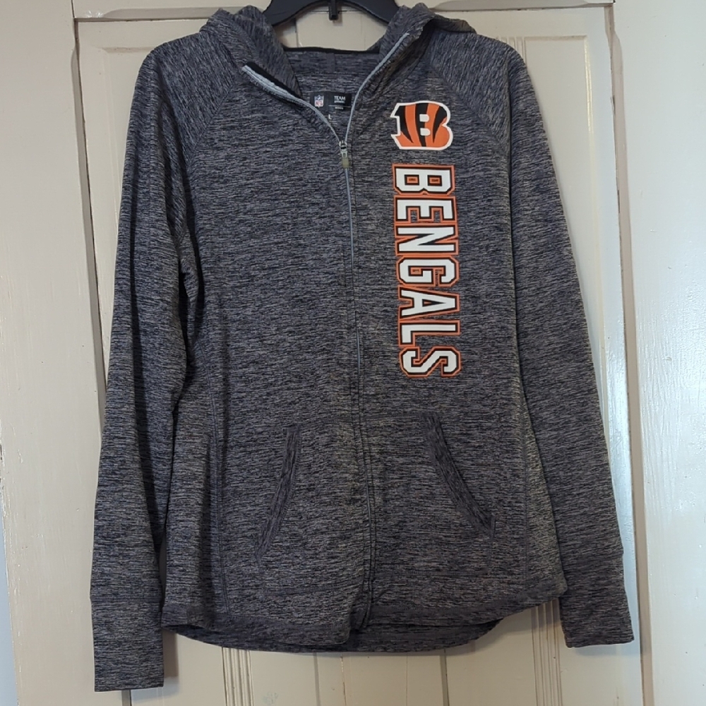 NFL Bengals Women's Gray Zip-Up Jacket